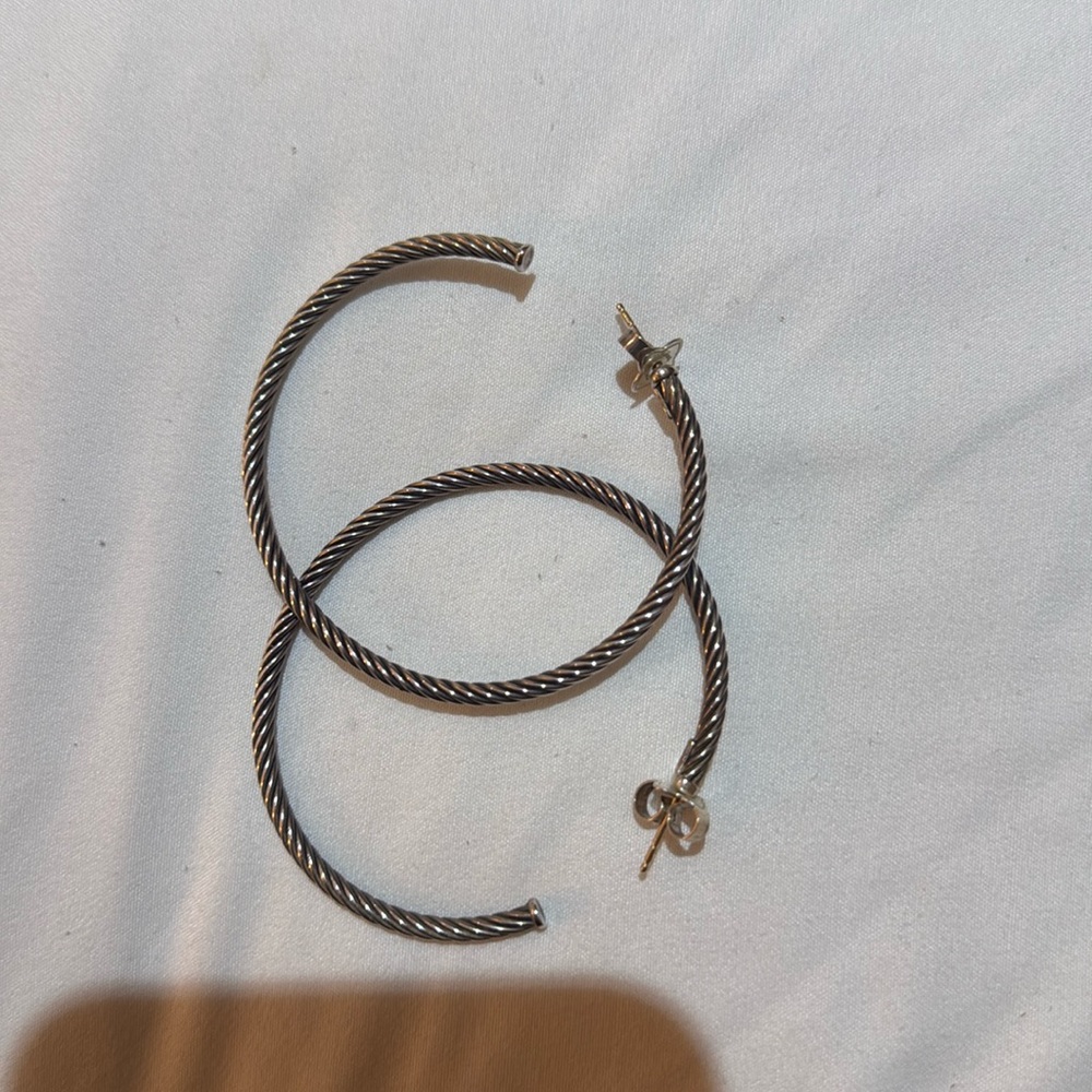 david yurman Cable Hoop Earrings
Sterling Silver, 2.5in